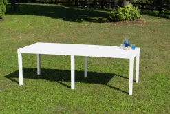 ProGarden Gartentisch Indo weiß Kunststoff B/H/L: ca. 90x72x220 cm