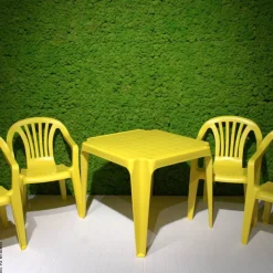 ProGarden Kindermöbel-Set gelb Kunststoff B/H/L: ca. 38x53x43 cm