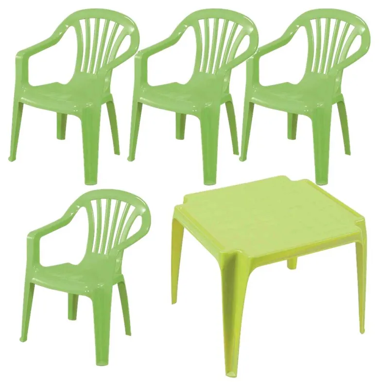 ProGarden Kindermöbel-Set grün Kunststoff B/H/L: ca. 38x53x43 cm