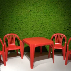 ProGarden Kindermöbel-Set rot Kunststoff B/H/L: ca. 38x53x43 cm