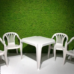 ProGarden Kindermöbel-Set weiß Kunststoff B/H/L: ca. 38x53x43 cm