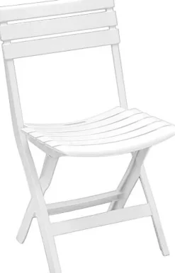 ProGarden Klappstuhl Birki weiß Kunststoff B/H/L: ca. 41x78x46 cm