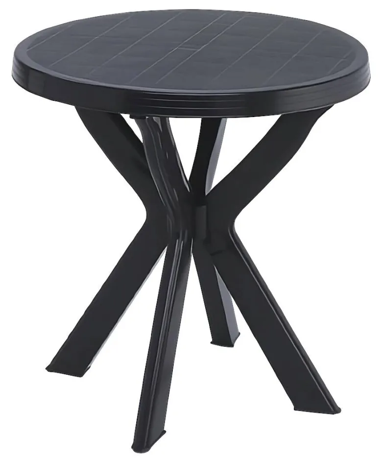 ProGarden Kunststofftisch Don anthrazit Kunststoff H/D: ca. 72x70 cm