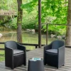 ProGarden Loungeset Luna anthrazit Kunststoff
