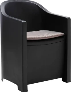 ProGarden Loungeset Luna anthrazit Kunststoff