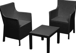 ProGarden Loungeset Magnolia anthrazit Kunststoff