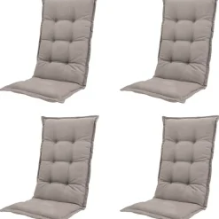 PROGARDEN,MADISON Klappsessel Set + Auflagen Tampa anthrazit Kunststoff B/H/L: ca. 61x109x60 cm