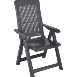 PROGARDEN,MADISON Klappsessel Set + Auflagen Tampa rot Kunststoff B/H/L: ca. 61x109x60 cm