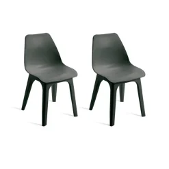 ProGarden Sessel EOLO 2er-Set anthrazit Polypropylen B/H: ca. 45x81 cm