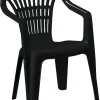 ProGarden Stapelstuhl anthrazit Kunststoff B/H/L: ca. 57x80x56 cm