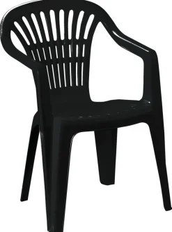 ProGarden Stapelstuhl anthrazit Kunststoff B/H/L: ca. 57x80x56 cm