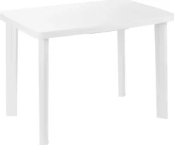 ProGarden Tisch Faretto weiß Kunststoff B/H/L: ca. 68x72x101 cm