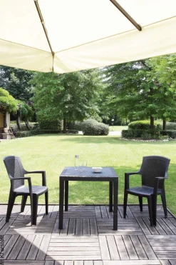 ProGarden Tisch King anthrazit Kunststoff B/H/L: ca. 79x72x79 cm