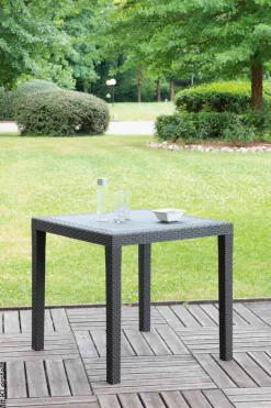 ProGarden Tisch King anthrazit Kunststoff B/H/L: ca. 79x72x79 cm