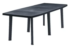 ProGarden Tisch Trio anthrazit Kunststoff B/H/L: ca. 90x72x216 cm
