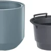 Prosperplast Pflanztopf Heos hellgrau Kunststoff H/D: ca. 28x30 cm