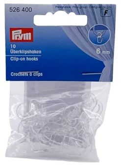Prym Überklipshaken transparent 10 Packstücke
