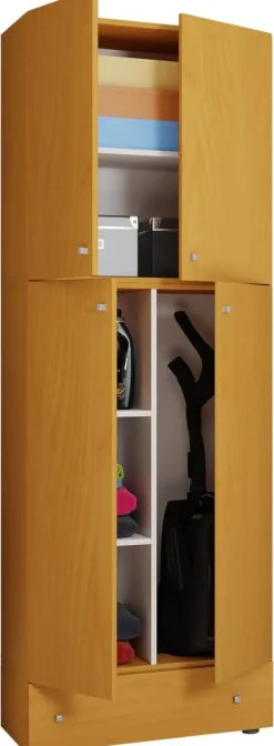 Putzschrank Lona buche Nachbildung weiß B/H/T: ca. 70x200x39 cm