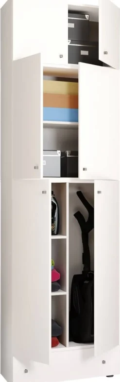 Putzschrank Lona weiß B/H/T: ca. 70x240x39 cm