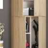 Putzschrank Lona XXL Putzschrank Eiche Sonoma Nachbildung weiß B/H/T: ca. 70x182x39 cm