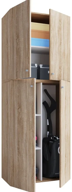 Putzschrank Lona XXL Putzschrank Eiche Sonoma Nachbildung weiß B/H/T: ca. 70x182x39 cm