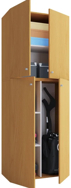 Putzschrank Lona XXL Putzschrank buche Nachbildung weiß B/H/T: ca. 70x182x39 cm