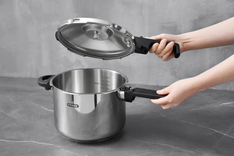 PYREX Schnellkochtopf Grace silber Edelstahl
