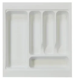 Quellmalz Besteckeinsatz B82018 weiß Kunststoff B/H/T: ca. 41,5x5,2x43,9 cm