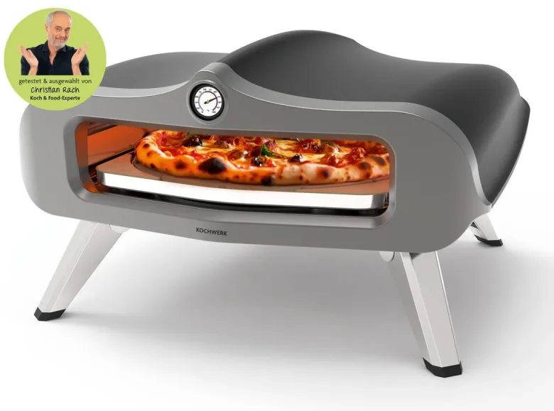 Rachs KOCHWERK Gas-Pizzaofen silber Edelstahl B/H/L/D: ca. 61,5x32x70,5x55 cm