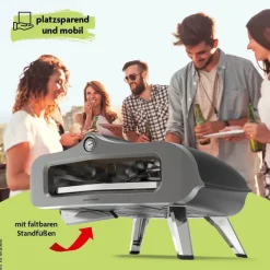 Rachs KOCHWERK Gas-Pizzaofen silber Edelstahl B/H/L/D: ca. 61,5x32x70,5x55 cm