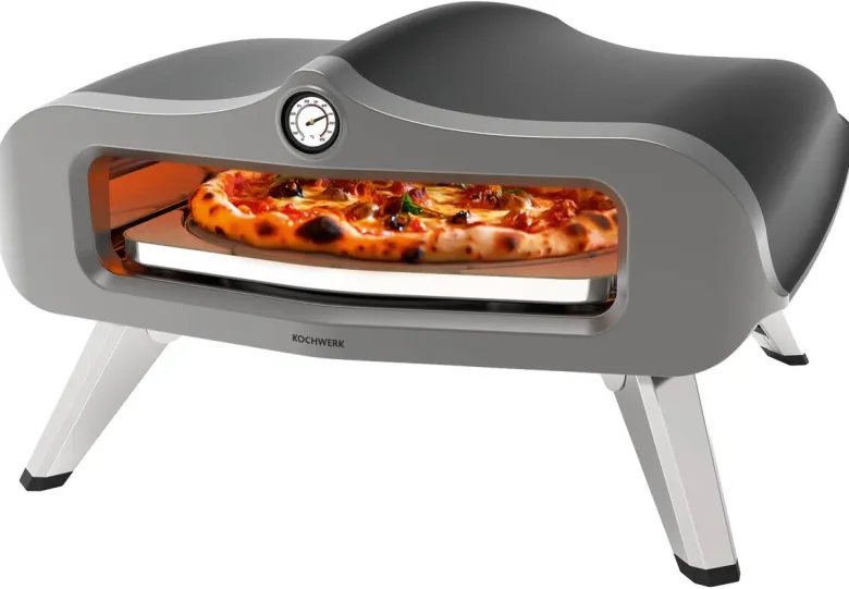 Rachs KOCHWERK Gas-Pizzaofen silber Edelstahl B/H/L/D: ca. 61,5x32x70,5x55 cm