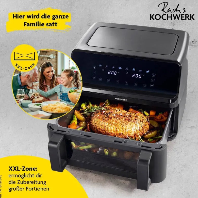 Rachs KOCHWERK Heißluftfritteuse 14349 schwarz Kunststoff B/H/L: ca. 37,5x38x30 cm ca. 9 l