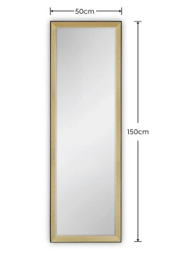 Rahmenspiegel Mara schwarz gold B/H: ca. 70x170 cm