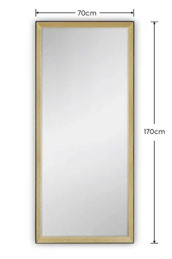 Rahmenspiegel Mara schwarz gold B/H: ca. 70x170 cm