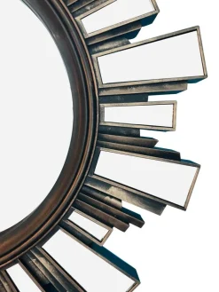 Rahmenspiegel Sun schwarz Optik bronze Optik Kunststoff D: ca. 58 cm