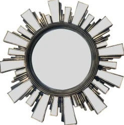 Rahmenspiegel Sun schwarz Optik bronze Optik Kunststoff D: ca. 58 cm