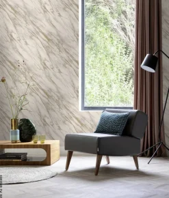 Rasch Papiertapete Marmoroptik beige gold B/L: ca. 53x1005 cm