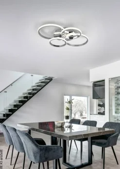 Reality LED-Deckenleuchte Cires Chrom Metall B/H/L: ca. 8,5x49,5x65,5 cm