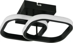 Reality LED-Deckenleuchte mattschwarz Metall B/H/D: ca. 24x10,5x24 cm