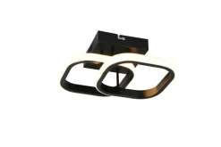 Reality LED-Deckenleuchte mattschwarz Metall B/H/D: ca. 24x10,5x24 cm