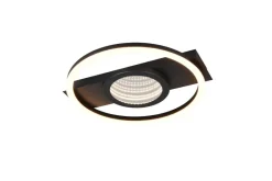 Reality LED-Deckenleuchte mattschwarz Metall B/H/D: ca. 35x5x33 cm