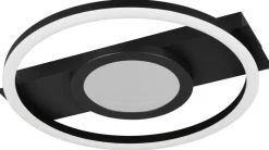 Reality LED-Deckenleuchte mattschwarz Metall B/H/D: ca. 35x5x33 cm