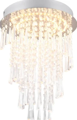 Reality LED-Deckenleuchte Pomp Chrom transparent Acryl H/D: ca. 40x30 cm
