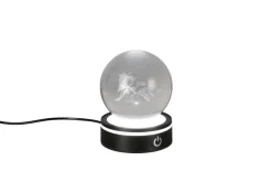 Reality LED-Tischleuchte Glas Kunststoff H/D: ca. 10x8 cm