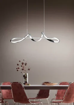 Reality Pendelleuchte Perugia Chrom Metall B/H/T: ca. 81x150x46 cm 1 Brennstellen