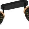 Reality Spot 2-flg. Bidar schwarz gold Metall B/H/L: ca. 28x27x12 cm E14 2 Brennstellen