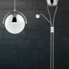 Reality Stehlampe Kris Chrom weiß Metall H: ca. 180 cm