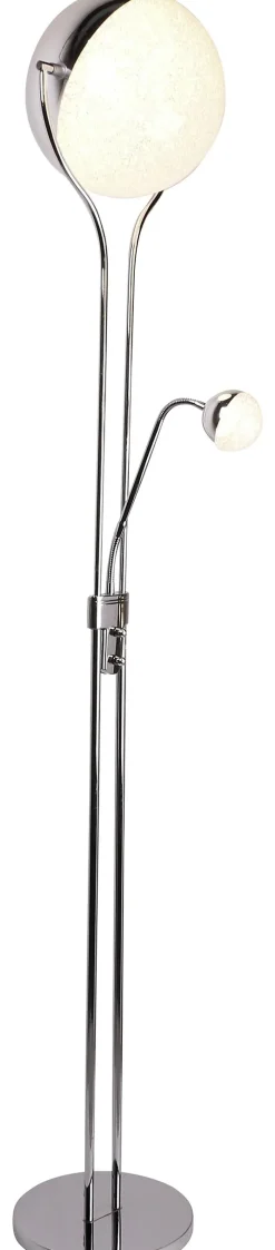 Reality Stehlampe Kris Chrom weiß Metall H: ca. 180 cm