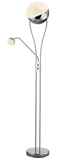Reality Stehlampe Kris Chrom weiß Metall H: ca. 180 cm