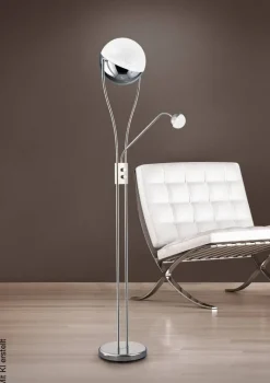 Reality Stehlampe Kris Chrom weiß Metall H: ca. 180 cm